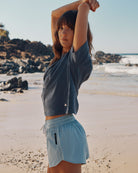 Follow Odessa Board Shorts - Light Petina — women's wakeboard boardshorts, lifestyle view 2