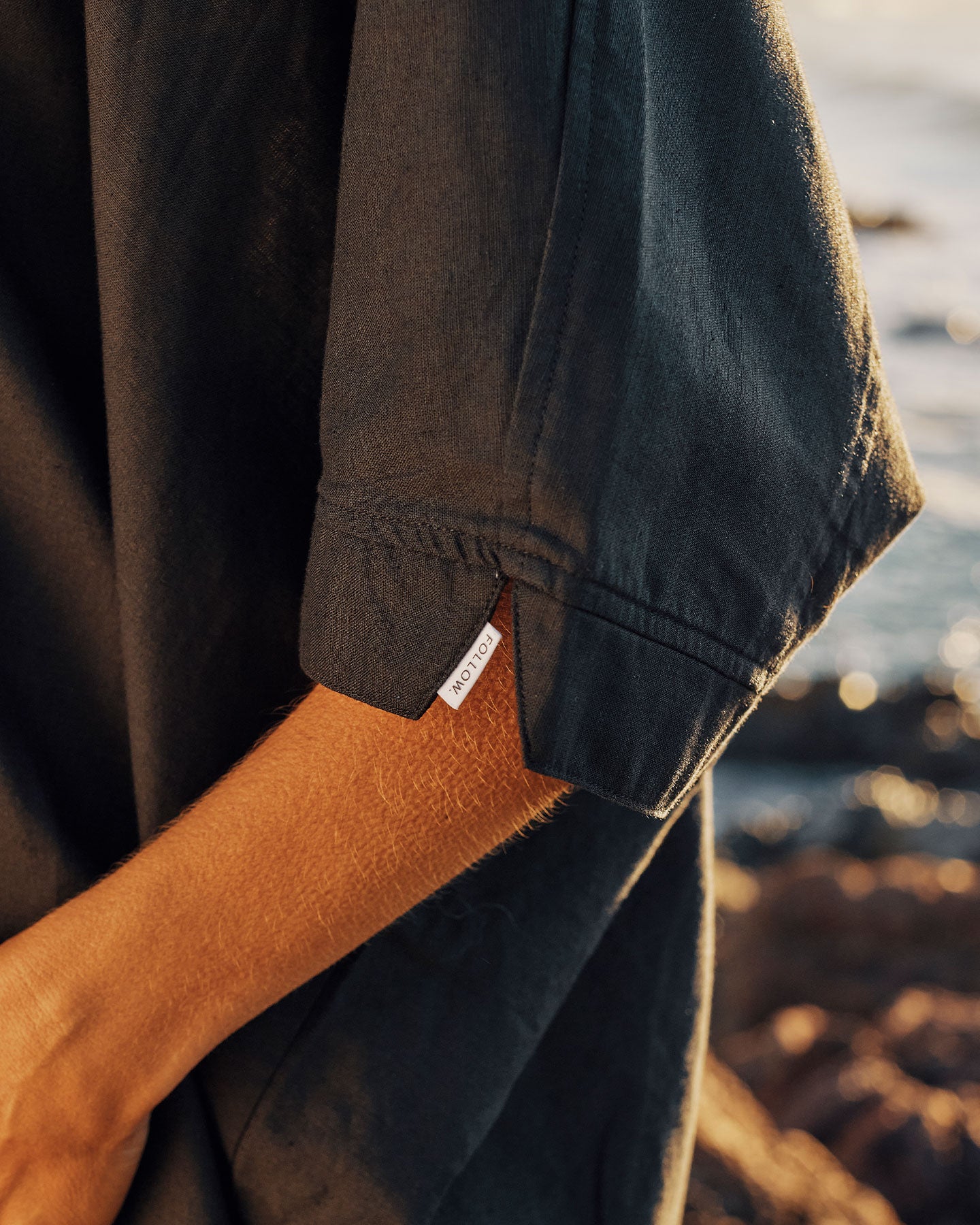 Follow Isla Linen Shirt - Black Lifestyle 9