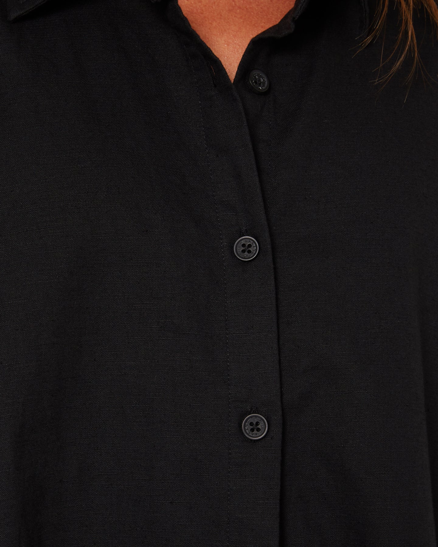 Follow Isla Linen Shirt - Black 12