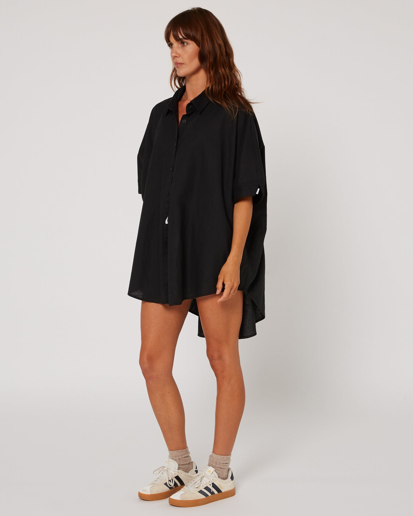 Follow Isla Linen Shirt - Black 8