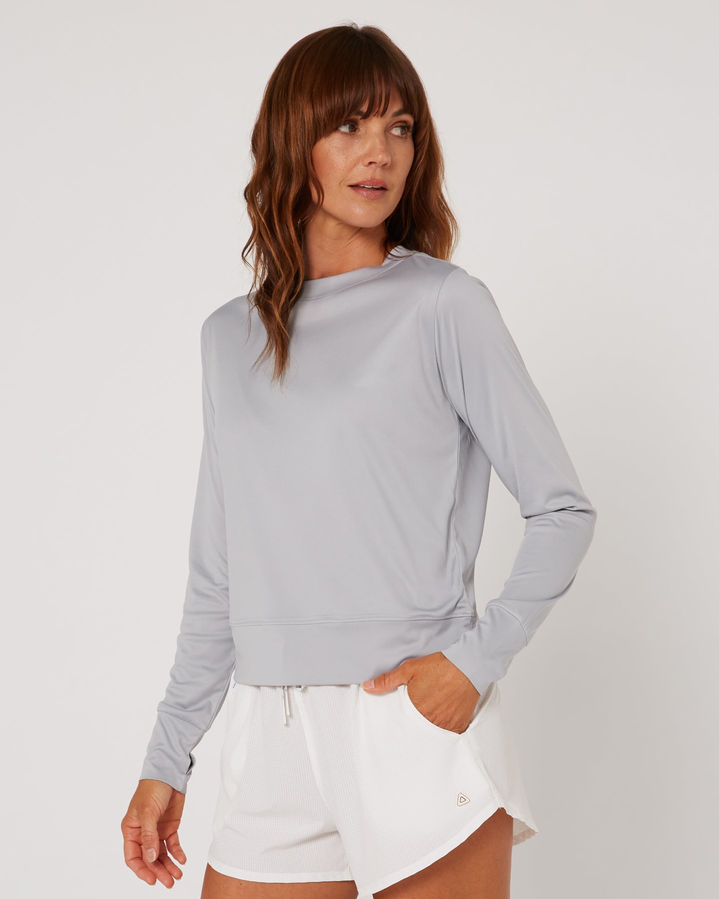 Follow Elara Sun Tee L/S - Light Grey 1