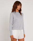 Follow Elara Sun Tee L/S - Light Grey — women's wakeboard tee, product image 8