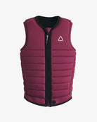Pink Womens Impact vest with a black zipper on a white background