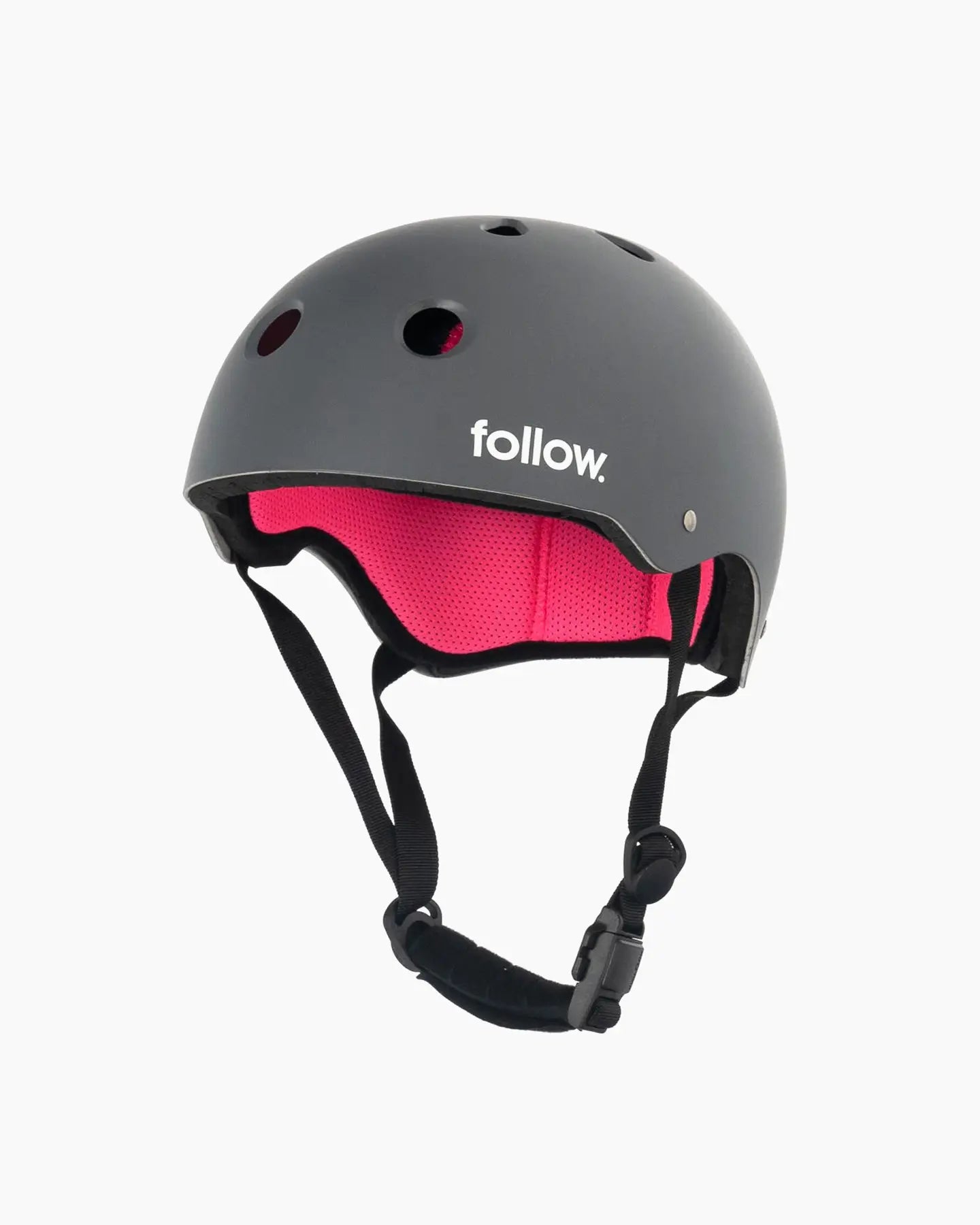 Follow Pro Helmet - Charcoal/Pink Side