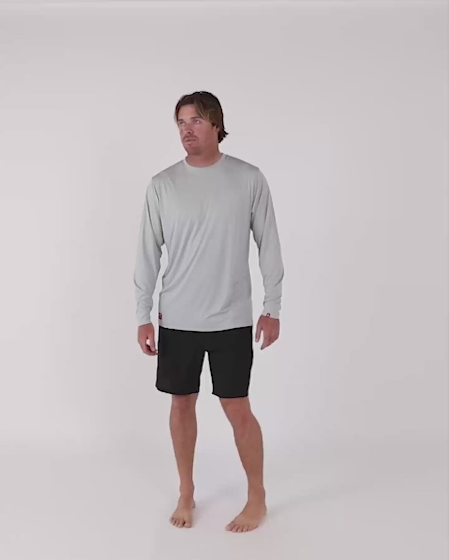 Follow Sun Tee L/S - Light Grey – Follow USA