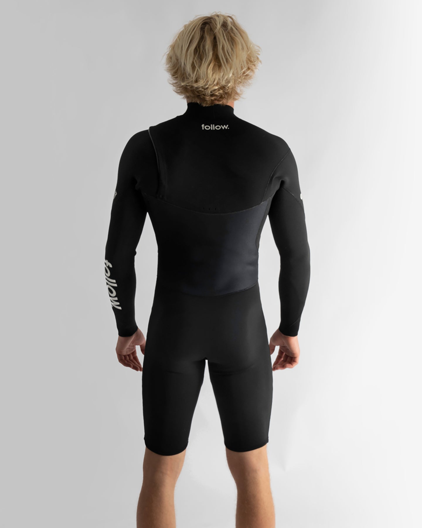 Follow Zipperless 2/2mm L/S Springy - Black - Back